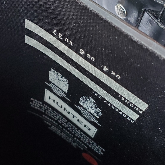 Hunter Boots Black sz US 6 - Picture 6 of 10